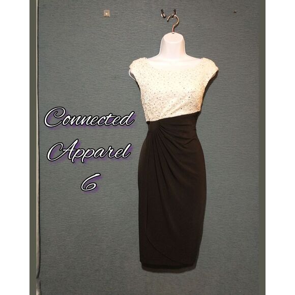 Beautiful connected apparel faux wrap dress 6 - Picture 1 of 9